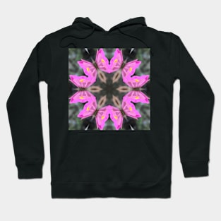 Zinnia Flower Butterfly Kaleidoscope Pattern (Seamless) 1 Hoodie